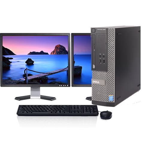 Buy Restored Dell Dual Monitor Desktop Computer Intel I5 31ghz 8gb