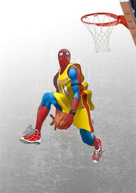 Spider Man Nba Basketball Art Basketball Art Superhero Spiderman