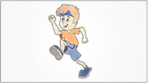 How To Draw A Boy Running Step By Step Youtube