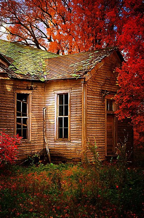 Old One Room School House In Autumn Photograph By Julie Dant