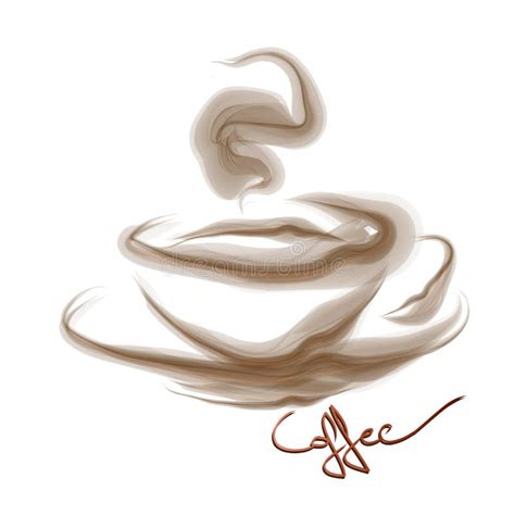 A Coffee Cup Smoke Abstract Art Stock Image Image Of Black Shop