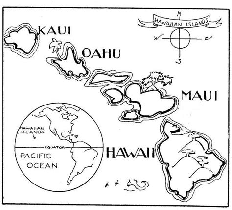 Here, you will find 20 island coloring pages. A to Z Kids Stuff | Hawaii Map Color Page | Hawaii crafts ...