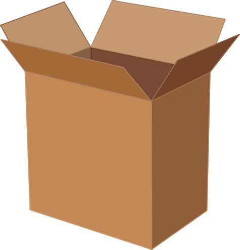 Cardboard Box Open Png Clip Art Clip Art Cardboard Box