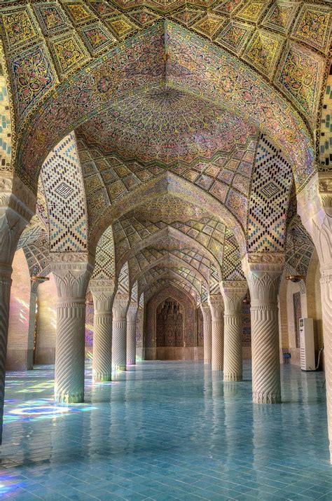 Nasir Ol Mulk Mosque In The City Of Shiraz Iran Is Famous For Its