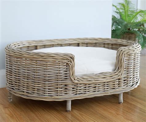 Oval Rattan Dog Bed Large With Cushion Home Decor Online New