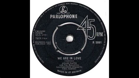 Adam Faith With The Roulettes We Are In Love Youtube