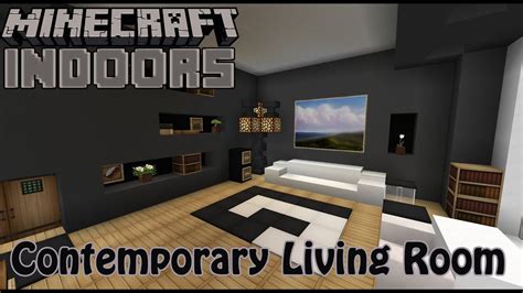 contemporary living room minecraft indoors interior design youtube