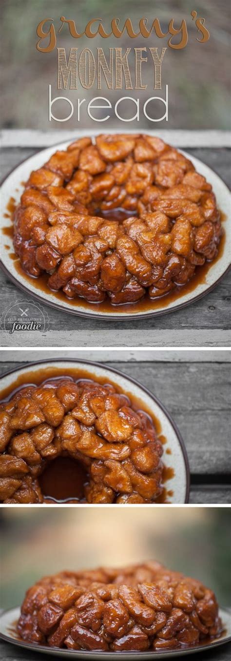 The sweet cinnamon sugar flavor of this gooey bread perfectly compliments a cup of morning coffee. Granny's Monkey Bread - Self Proclaimed Foodie | Food, Monkey bread, Recipes