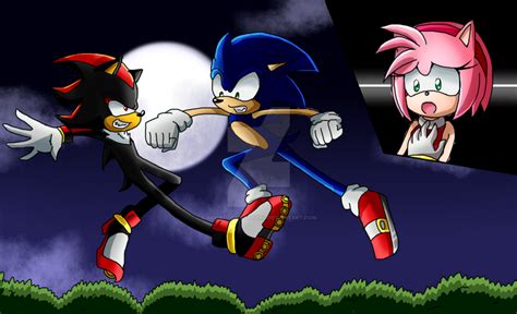 Sonic X Sonic Vs Shadow