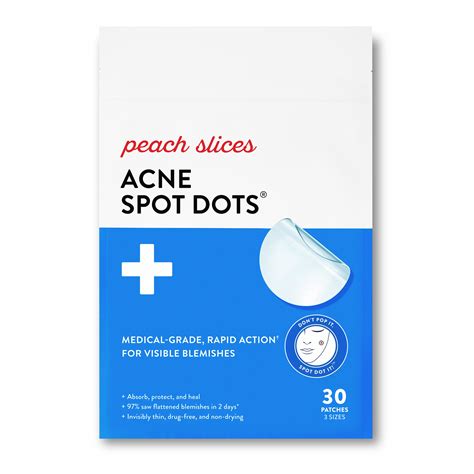 Peach Slices Acne Spot Dots Hydrocolloid Pimple Patches 30 Ct