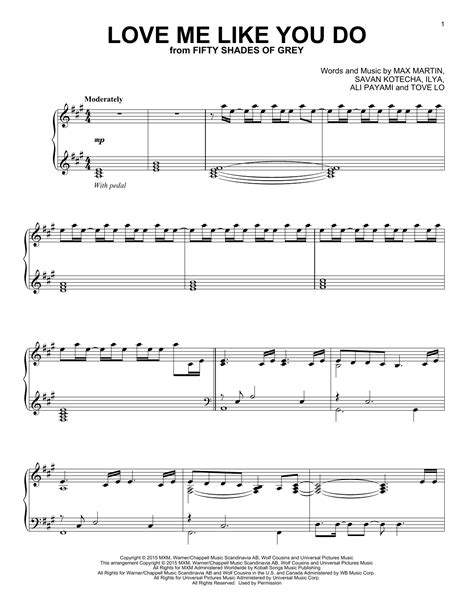 Love Me Like You Do Sheet Music By Ellie Goulding Piano 161083