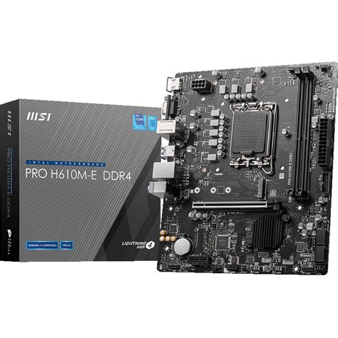 Buy Msi H610m E Ddr4 Desktop Motherboard Intel H610 Chipset Socket