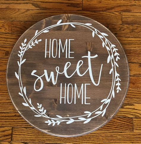 Love This Home Sweet Home Round Wood Sign 44 Farmhouse Decor