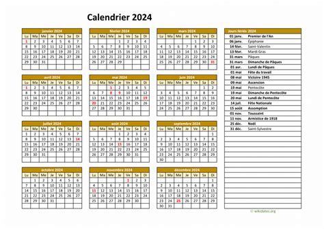 Calendrier 2024 à Imprimer