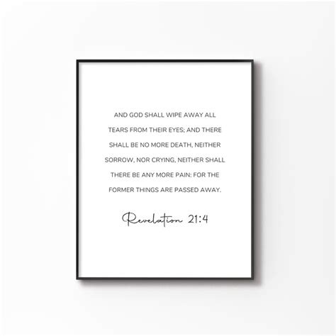 Revelation 214 God Shall Wipe Away All Tears From Their Etsy
