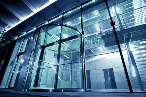 Glass Entrance To Modern Building Stock Photo Image Of Windowed