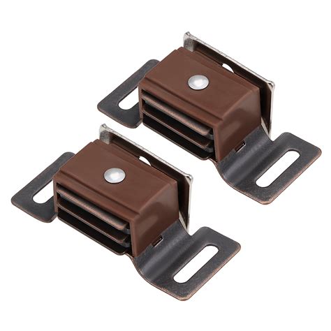 62x26x21mm Magnetic Latches Catch Abs Metal Brown 2pack