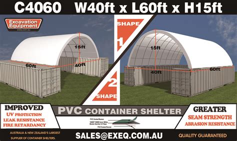 40ft X 60ft Container Shelter No End Wall Excavation Equipment