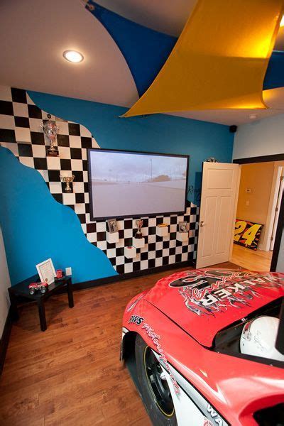 Do you assume kids car bedroom ideas looks great? Idea around TV for diecasts and collectibles ?????? Racing ...