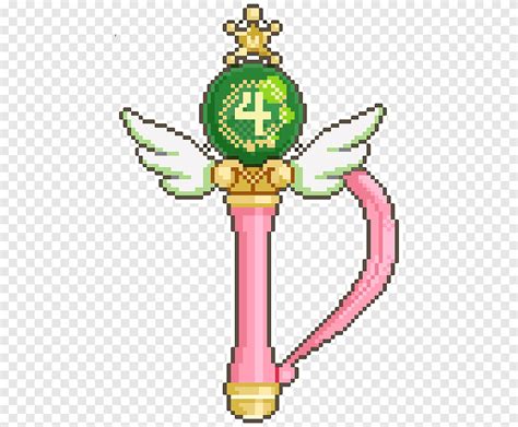 Pixel Kawaii S Sailor Moon Wand Illustration Png Pngegg