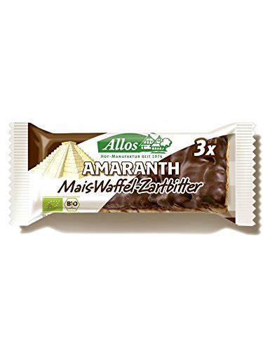 Allos Amaranth Mais Waffeln Zartb Schoko 37g Amazon De