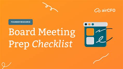 Board Meeting Prep Checklist Part 1 Aircfo