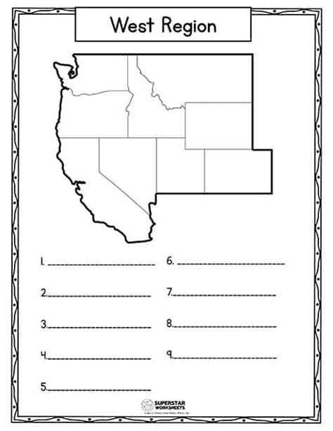Printable Western United States Map United States Map