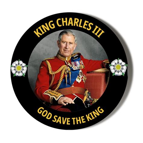 Buy King Charles Iii God Save The King 58mm Large Round Fridge Magnet