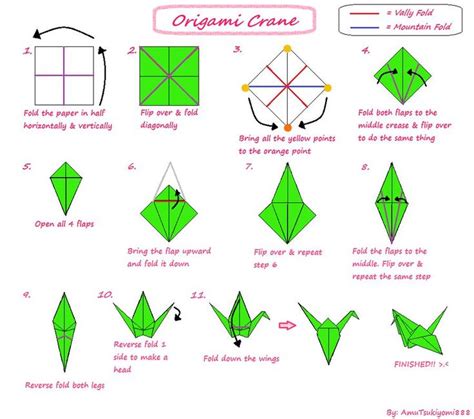 Origami Flapping Crane Instructions Origami