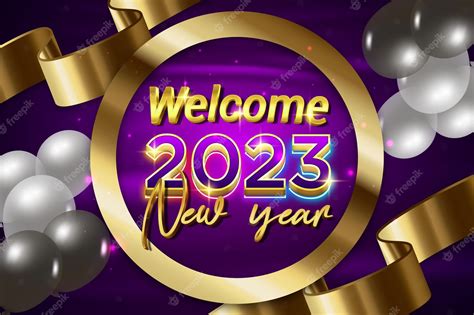 Premium Vector Happy New Year 2023 Banner Template Illustration