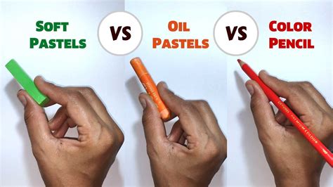 Oil Pastels Vs Soft Pastels Vs Color Pencils Gradation Blending Test