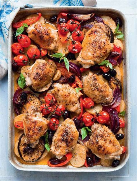 Chicken And Roast Vegetable Tray Bake Recipe Recipe