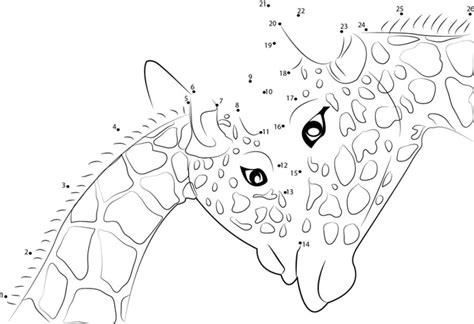 Connect The Dots Giraffe Printable For Kids And Adults Free