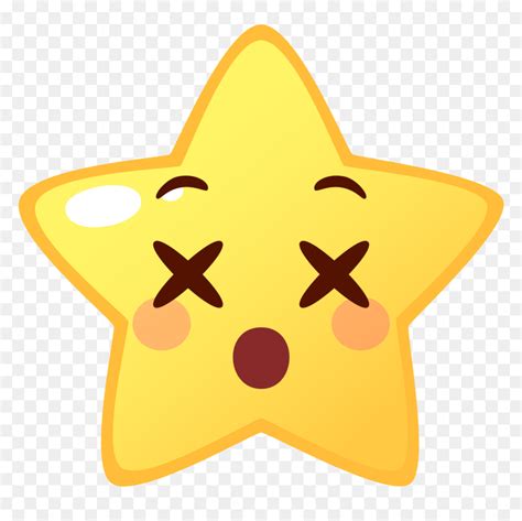 Surprised Star Emoji Transparent  Gold Star Hd Png Download Vhv