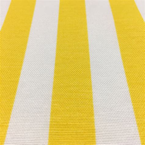 Yellow Striped Canvas Fabric By The Yard Waterproof Cotton Etsy