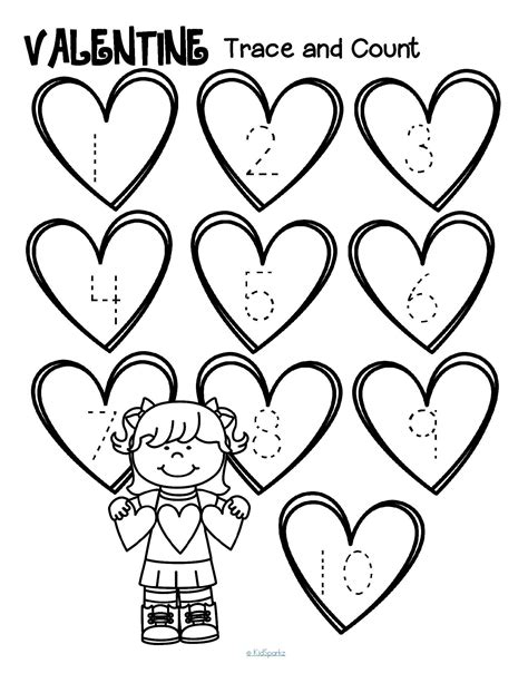 Free Valentines Day Tracing Numbers And Counting 1 10 3 Pages