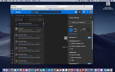 Après outlook web & outlook uwp, outlook 365/2019 (bureau) peut. How to enabled Dark Mode on Outlook.com