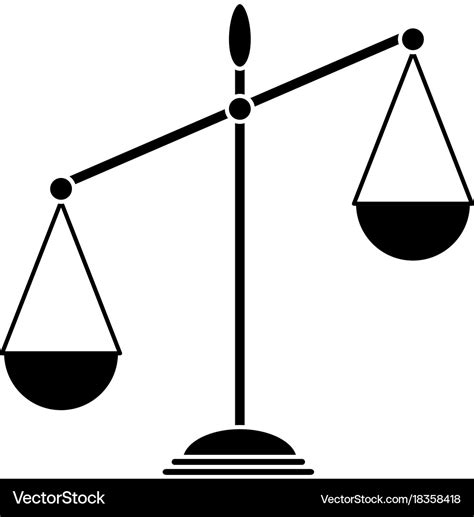 Balance Scale Isolated Icon Royalty Free Vector Image