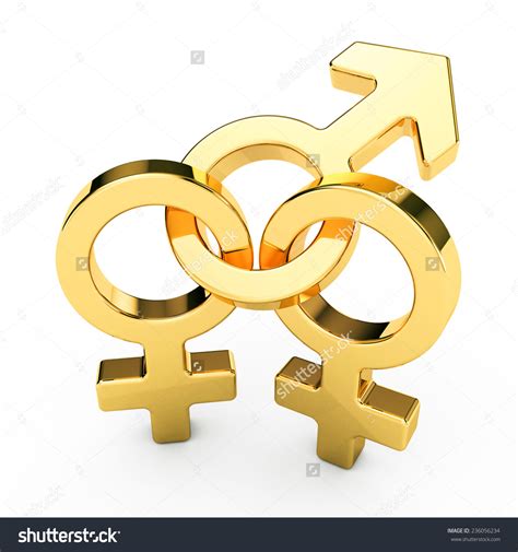 Male Female Sex Symbols Golden Isolated Stock Illustration 236056234