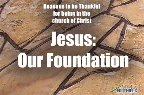 Jesus Our Foundation Logos Sermons