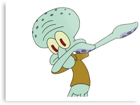 Squidward Dab Metal Prints By Sparksflyhigh Redbubble