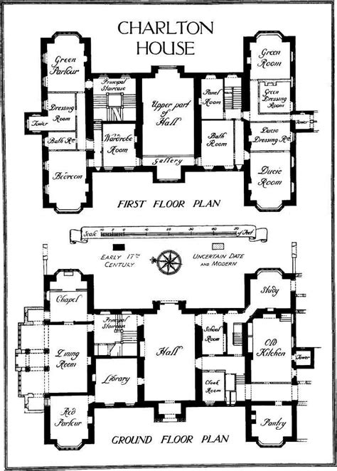 Historic English Manor House Floor Plans