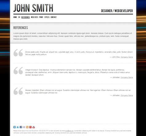 Learn how to create a good cv—start to finish. John Smith. Personal CV/Portfolio Website Template by ...