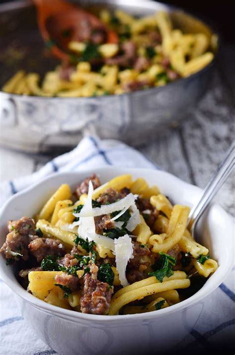 Pasta is a popular staple and is a key ingredient for lots of delicious dishes. Parmesan Kale & Sausage Pasta - Life's Ambrosia