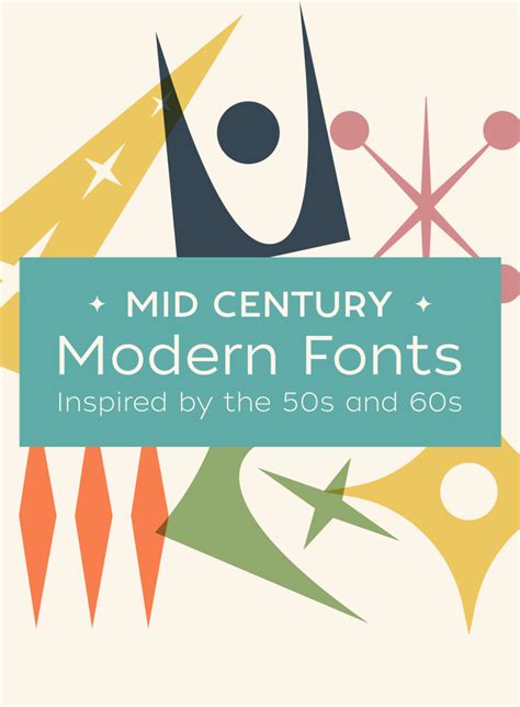Mid Century Modern Fonts Inspired By The 50s And 60s Creative Market Blog