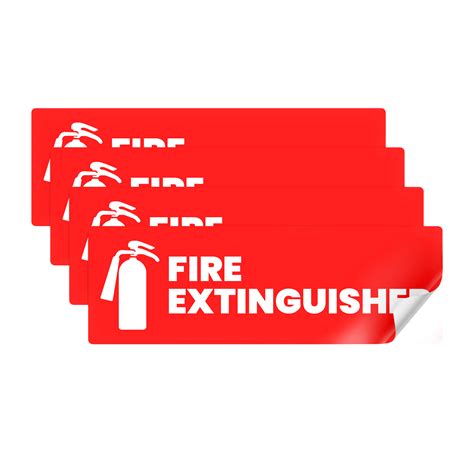Fire Extinguisher Sticker Set For Business Office Commercial Landl
