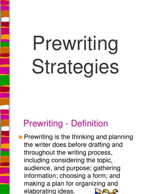 prewriting strategies semiotics writing