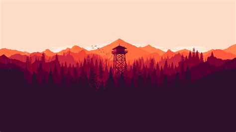 Wallpaper Landscape Video Games Nature Minimalism Red Sky