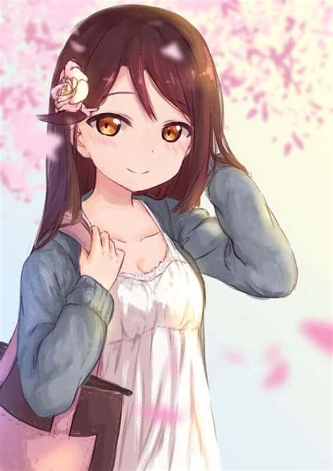 Anime Girl With Brown Hair And Brown Eyes