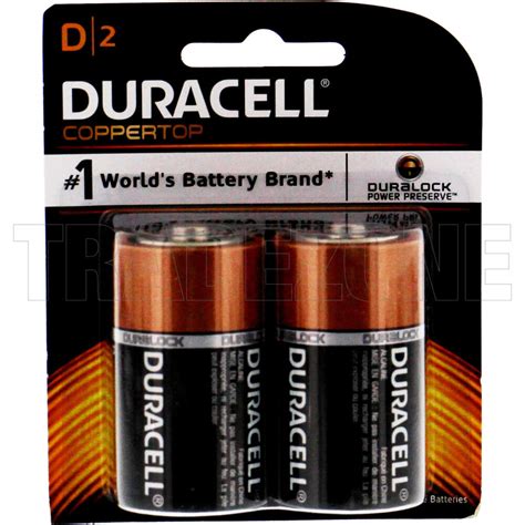 Duracell 15 Volt Coppertop D Alkaline Battery 2 Pack 88008 Non